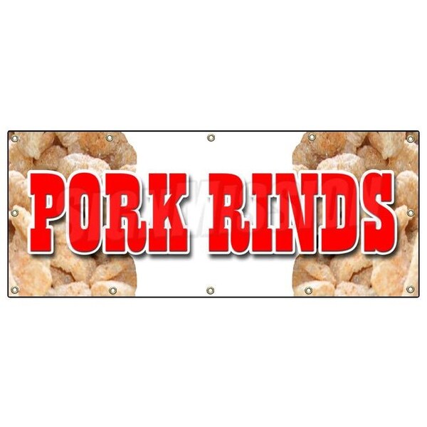 PORK RINDS BANNER SIGN pork skin skins rind signs